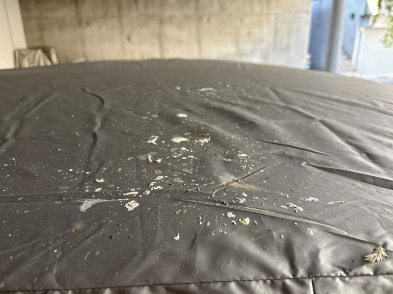 車 エフロレッセンス 白い液体 白い粉
